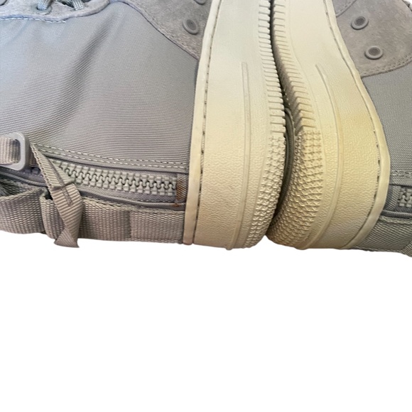 Nike Grey High Top Canvas/ Suede Grey Air Force Ones Mid Light Pumice Women’s‎ - Picture 7 of 11